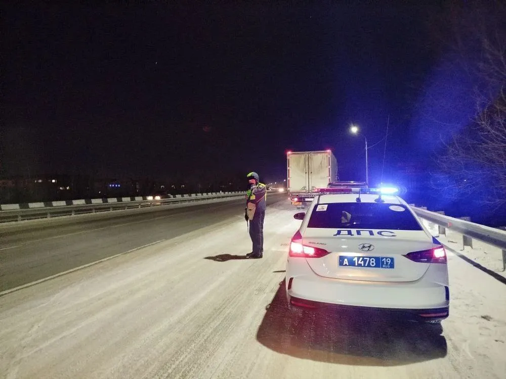 Из Красноярска в Хакасию пытались увезти 7 тонн мяса без документов — фуру задержали на ночном рейде