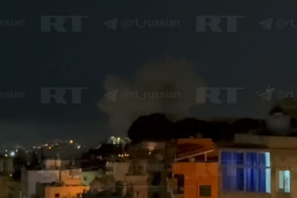 RT публикует видео удара Израиля по Бейруту