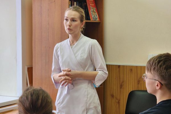 Врач Подольской детской больницы провела урок здоровья для детей