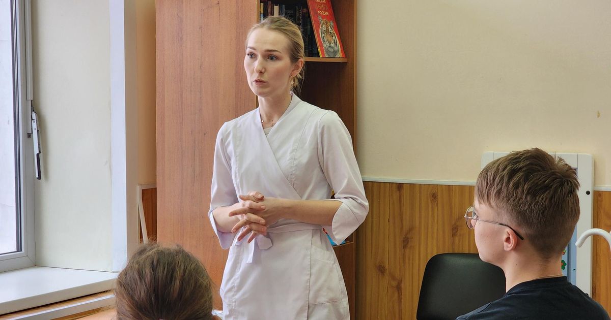 Врач Подольской детской больницы провела урок здоровья для детей