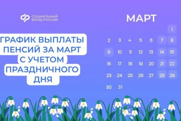 Когда придут пенсии в марте